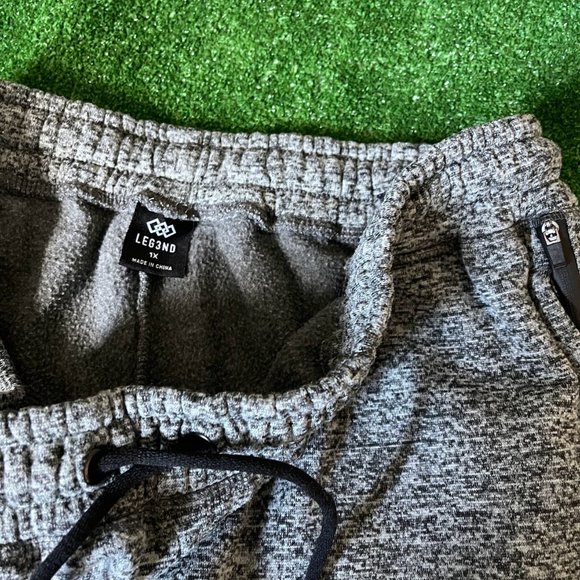 Legend Elastic Waist Drawstring Grey Heather Sweatpants Jogger Pants Big Size 1X - Picture 7 of 13